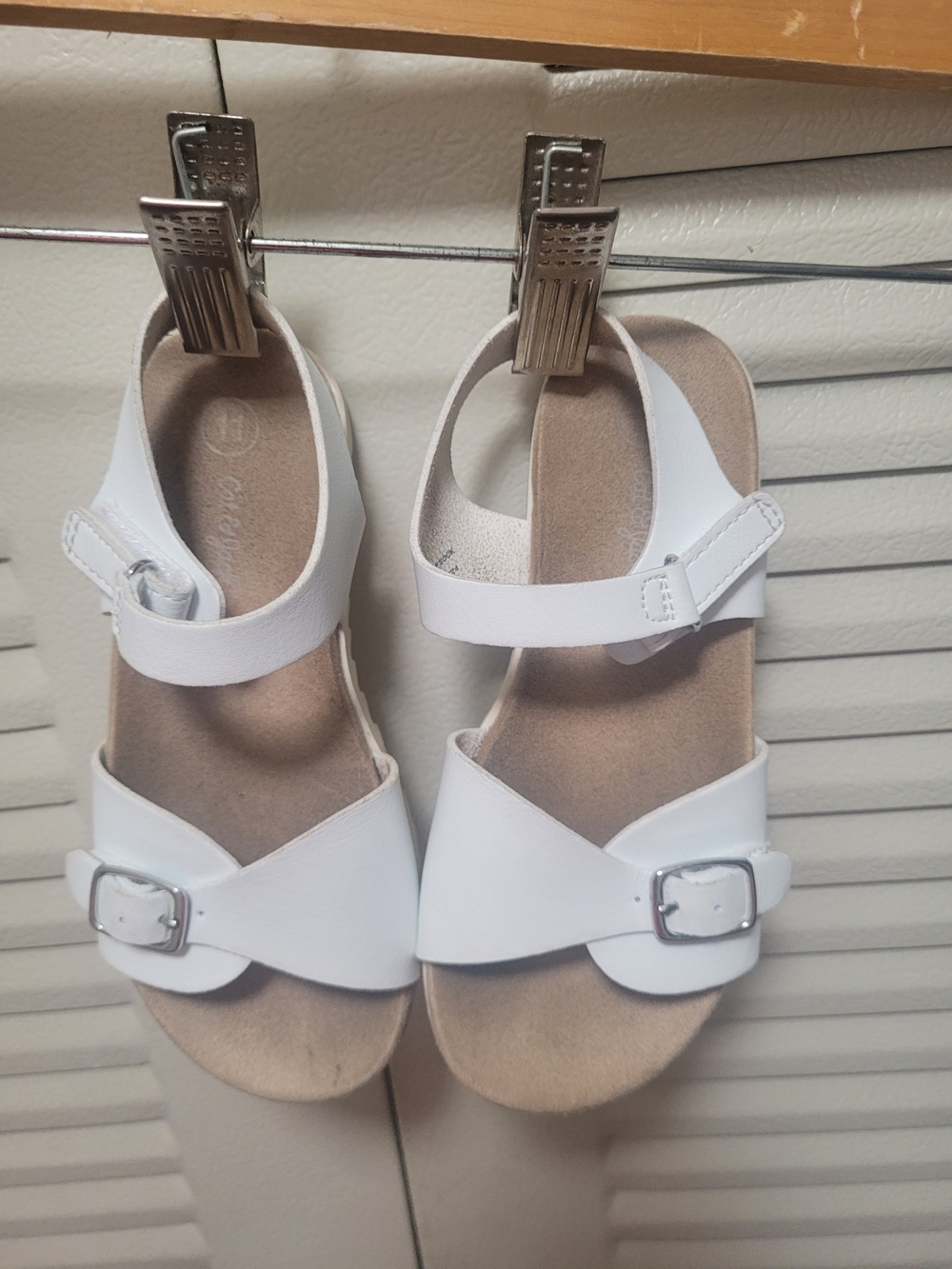 Cat & Jack White Girls' Buckle Sandals